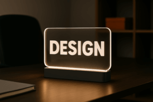 Read more about the article Prezentery grawerowane LED – designerska reklama w&nbsp;biurze